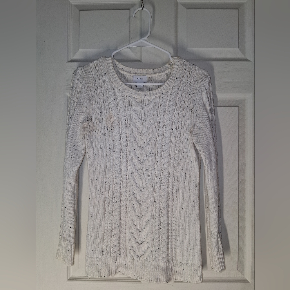 Old Navy Cream Cable Knit Sweater